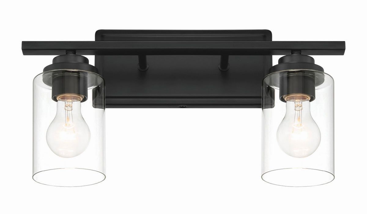 Craftmade - 20417FB2 - Two Light Vanity - Clark - Flat Black