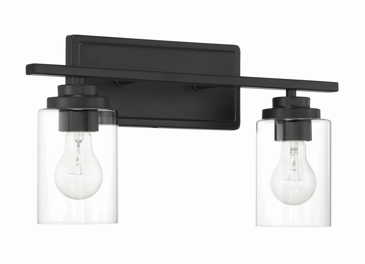 Craftmade - 20417FB2 - Two Light Vanity - Clark - Flat Black