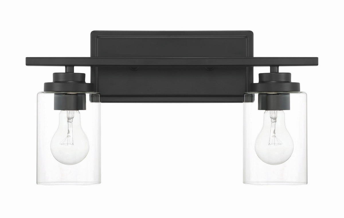 Craftmade - 20417FB2 - Two Light Vanity - Clark - Flat Black