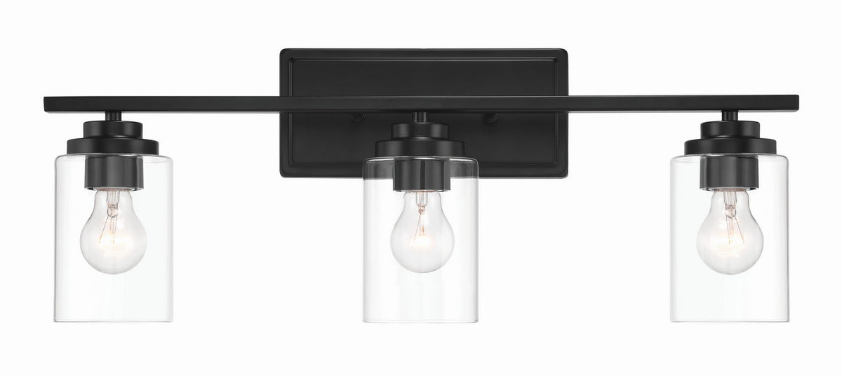 Craftmade - 20425FB3 - Three Light Vanity - Clark - Flat Black