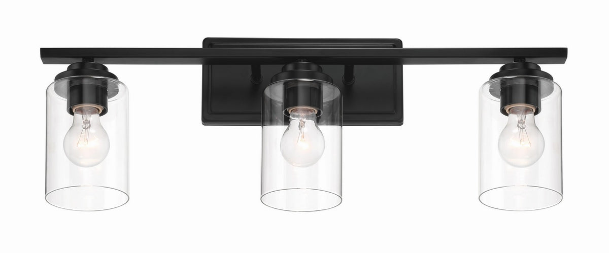 Craftmade - 20425FB3 - Three Light Vanity - Clark - Flat Black