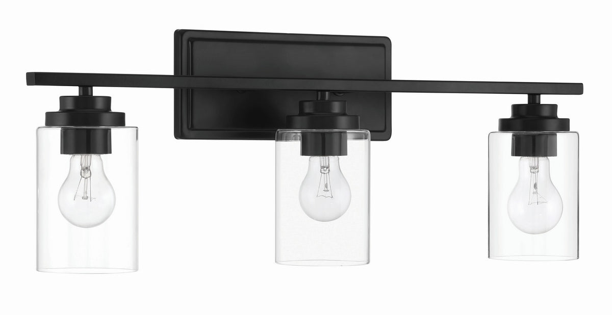 Craftmade - 20425FB3 - Three Light Vanity - Clark - Flat Black