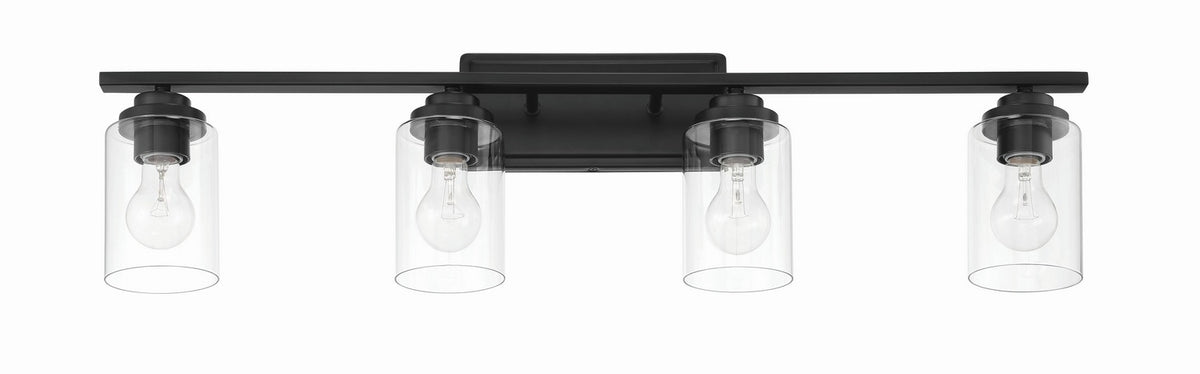 Craftmade - 20435FB4 - Four Light Vanity - Clark - Flat Black