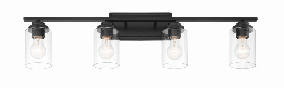 Craftmade - 20435FB4 - Four Light Vanity - Clark - Flat Black