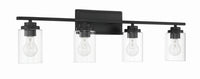 Craftmade - 20435FB4 - Four Light Vanity - Clark - Flat Black