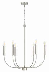 Craftmade - 59826-BNK - Six Light Chandelier - Traci - Brushed Polished Nickel