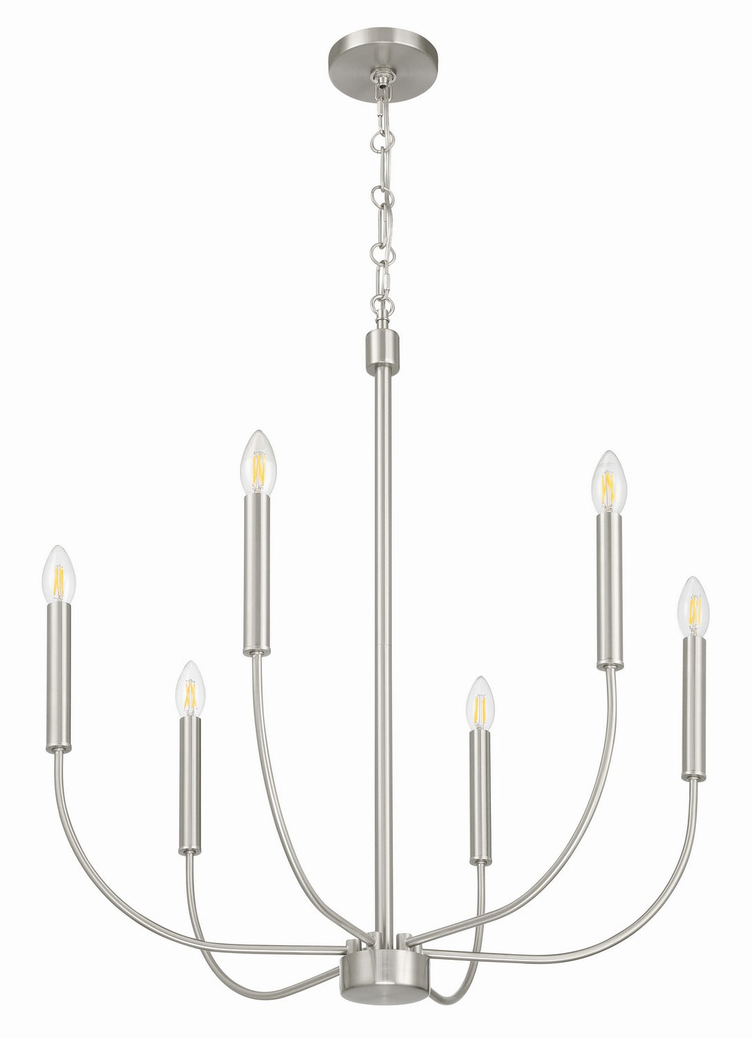 Craftmade - 59826-BNK - Six Light Chandelier - Traci - Brushed Polished Nickel
