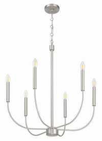 Craftmade - 59826-BNK - Six Light Chandelier - Traci - Brushed Polished Nickel