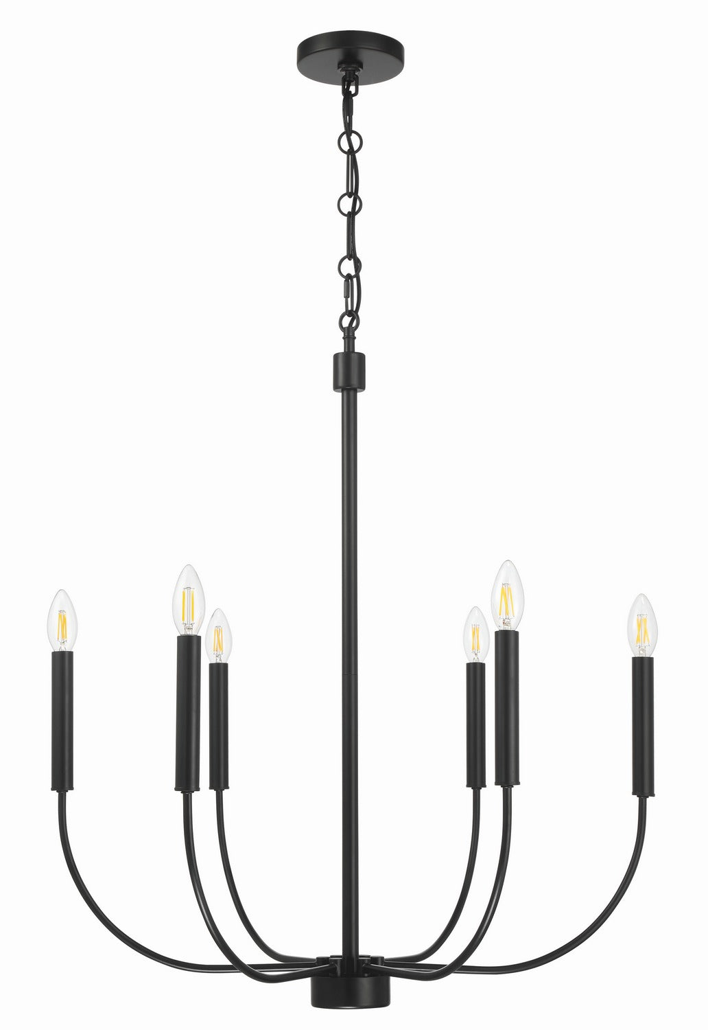 Craftmade - 59826-FB - Six Light Chandelier - Traci - Flat Black