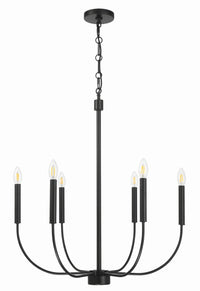 Craftmade - 59826-FB - Six Light Chandelier - Traci - Flat Black