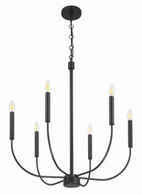 Craftmade - 59826-FB - Six Light Chandelier - Traci - Flat Black