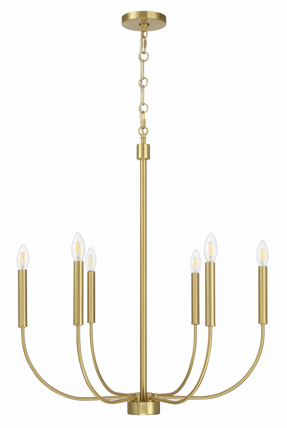 Craftmade - 59826-SB - Six Light Chandelier - Traci - Satin Brass