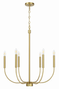 Craftmade - 59826-SB - Six Light Chandelier - Traci - Satin Brass