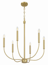 Craftmade - 59826-SB - Six Light Chandelier - Traci - Satin Brass