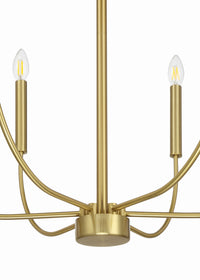Craftmade - 59826-SB - Six Light Chandelier - Traci - Satin Brass