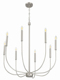 Craftmade - 59828-BNK - Eight Light Chandelier - Traci - Brushed Polished Nickel