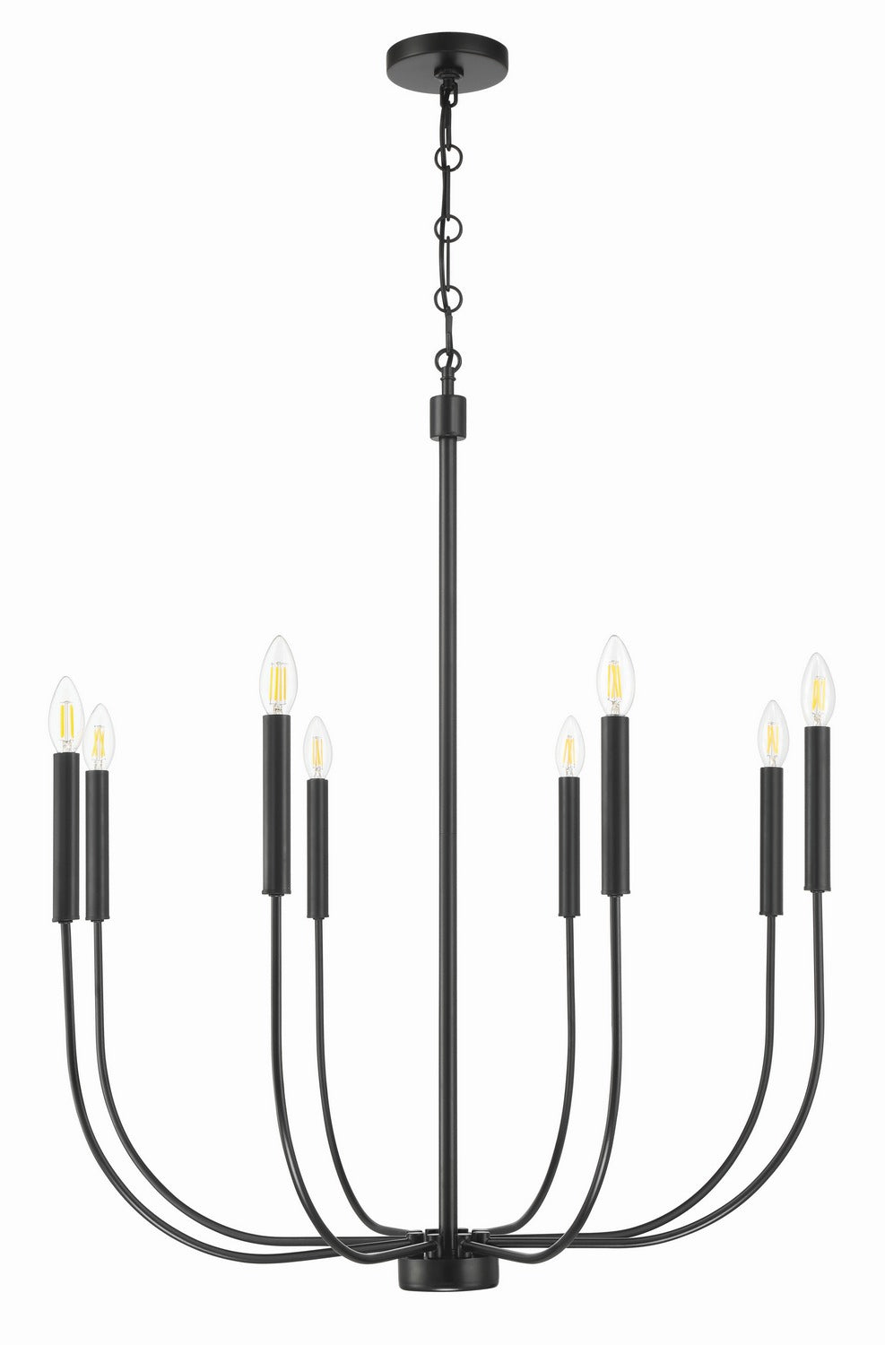 Craftmade - 59828-FB - Eight Light Chandelier - Traci - Flat Black