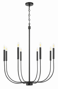 Craftmade - 59828-FB - Eight Light Chandelier - Traci - Flat Black