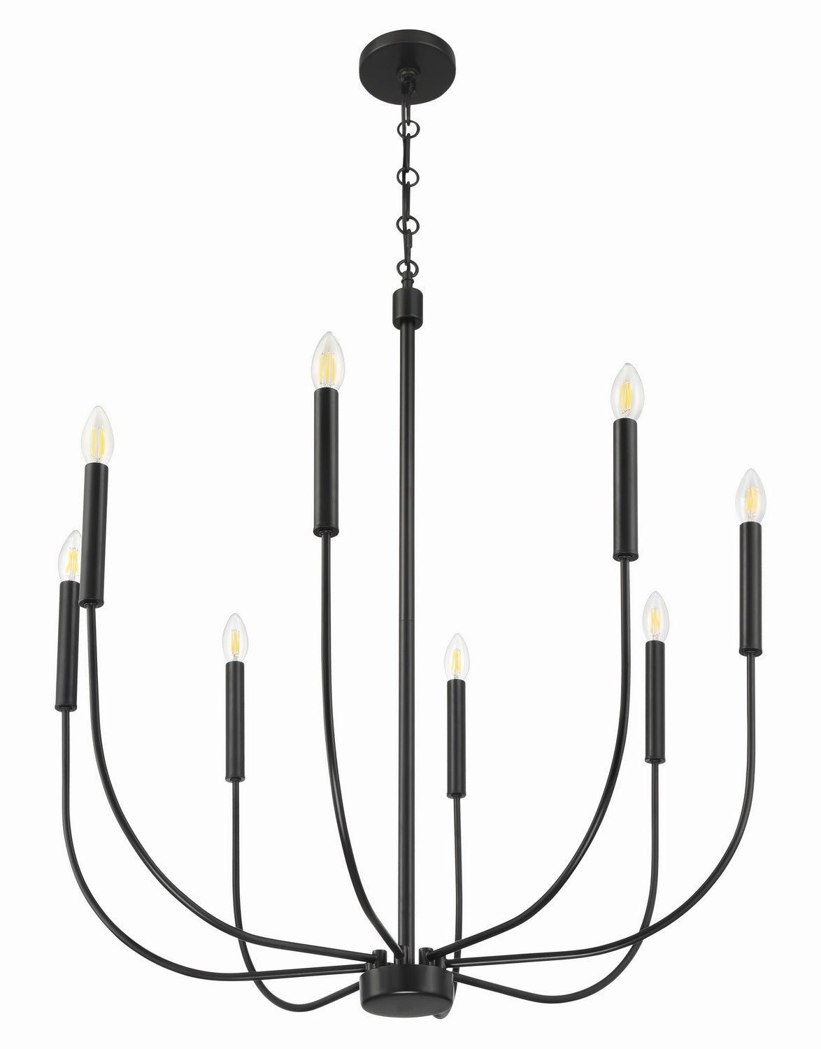Craftmade - 59828-FB - Eight Light Chandelier - Traci - Flat Black