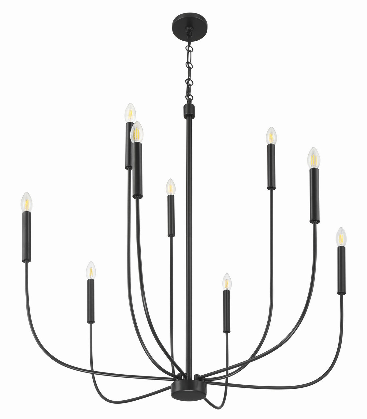 Craftmade - 59829-FB - Nine Light Chandelier - Traci - Flat Black