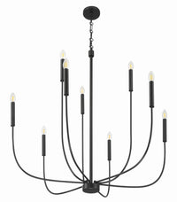 Craftmade - 59829-FB - Nine Light Chandelier - Traci - Flat Black