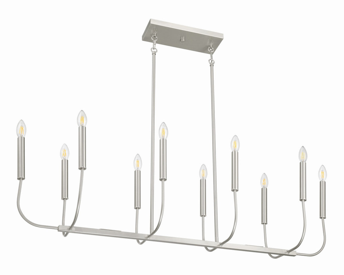 Craftmade - 59870-BNK - Ten Light Island Pendant - Traci - Brushed Polished Nickel