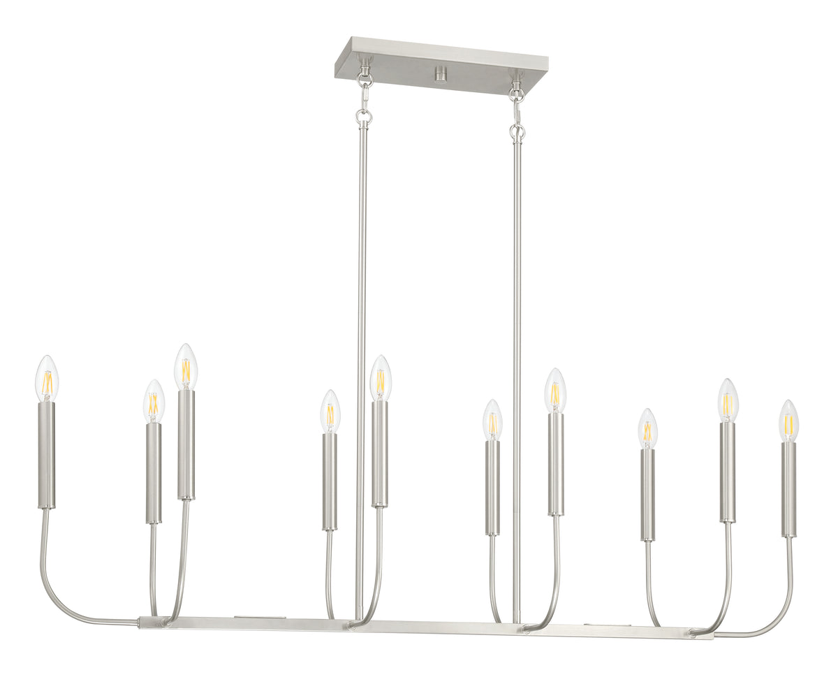 Craftmade - 59870-BNK - Ten Light Island Pendant - Traci - Brushed Polished Nickel