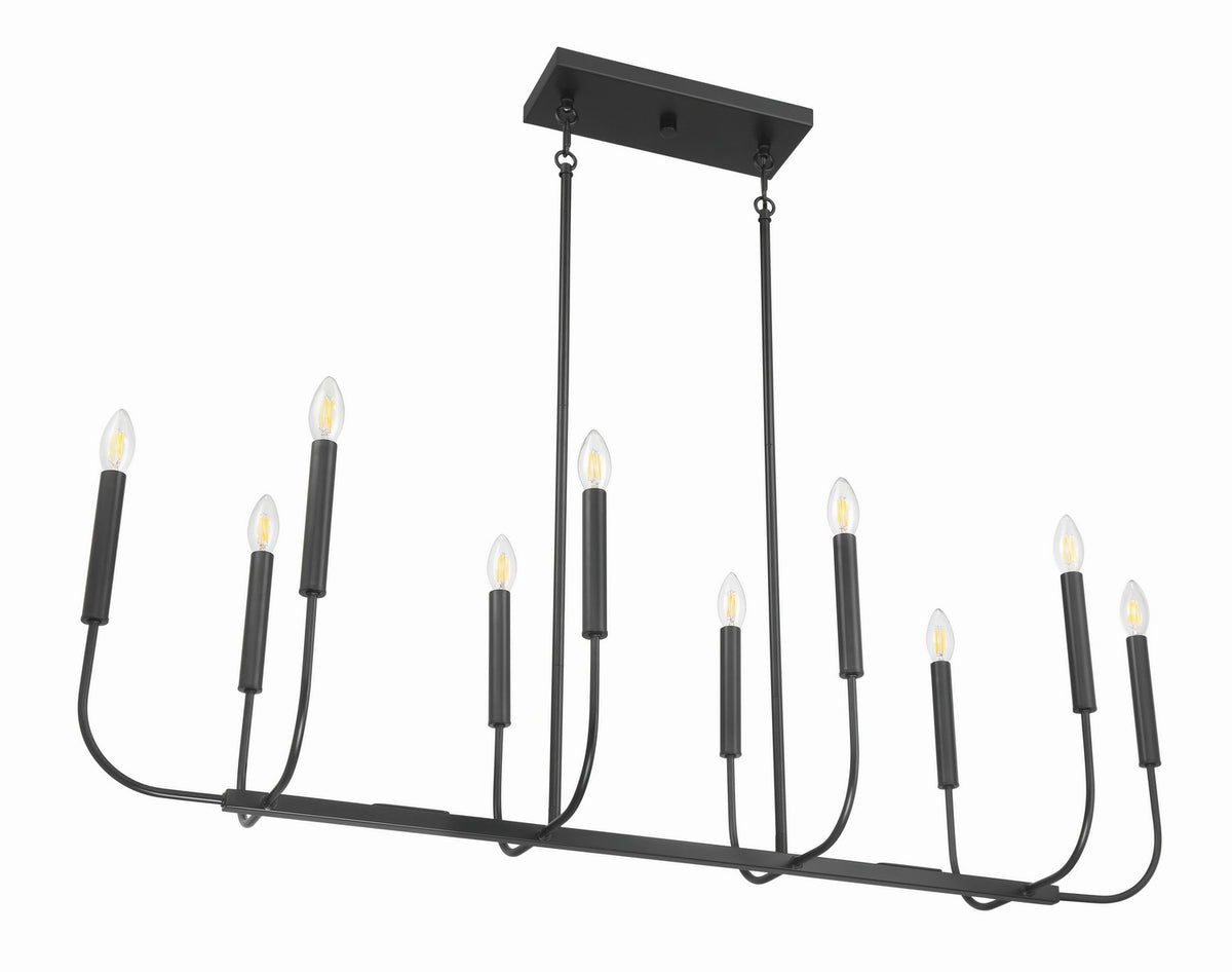 Craftmade - 59870-FB - Ten Light Island Pendant - Traci - Flat Black