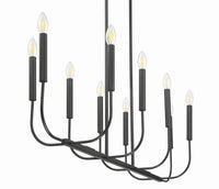 Craftmade - 59870-FB - Ten Light Island Pendant - Traci - Flat Black