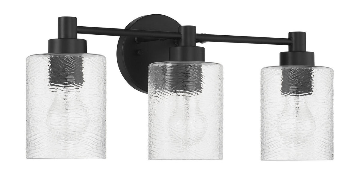Craftmade - 60203-FB - Three Light Vanity - Lyndsey - Flat Black