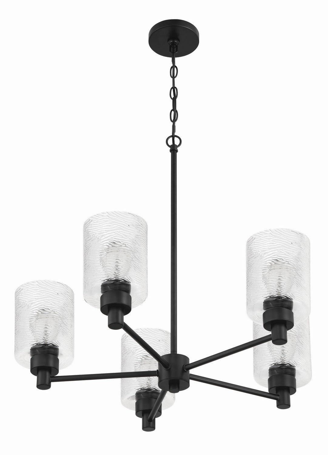 Craftmade - 60225-FB - Five Light Chandelier - Lyndsey - Flat Black