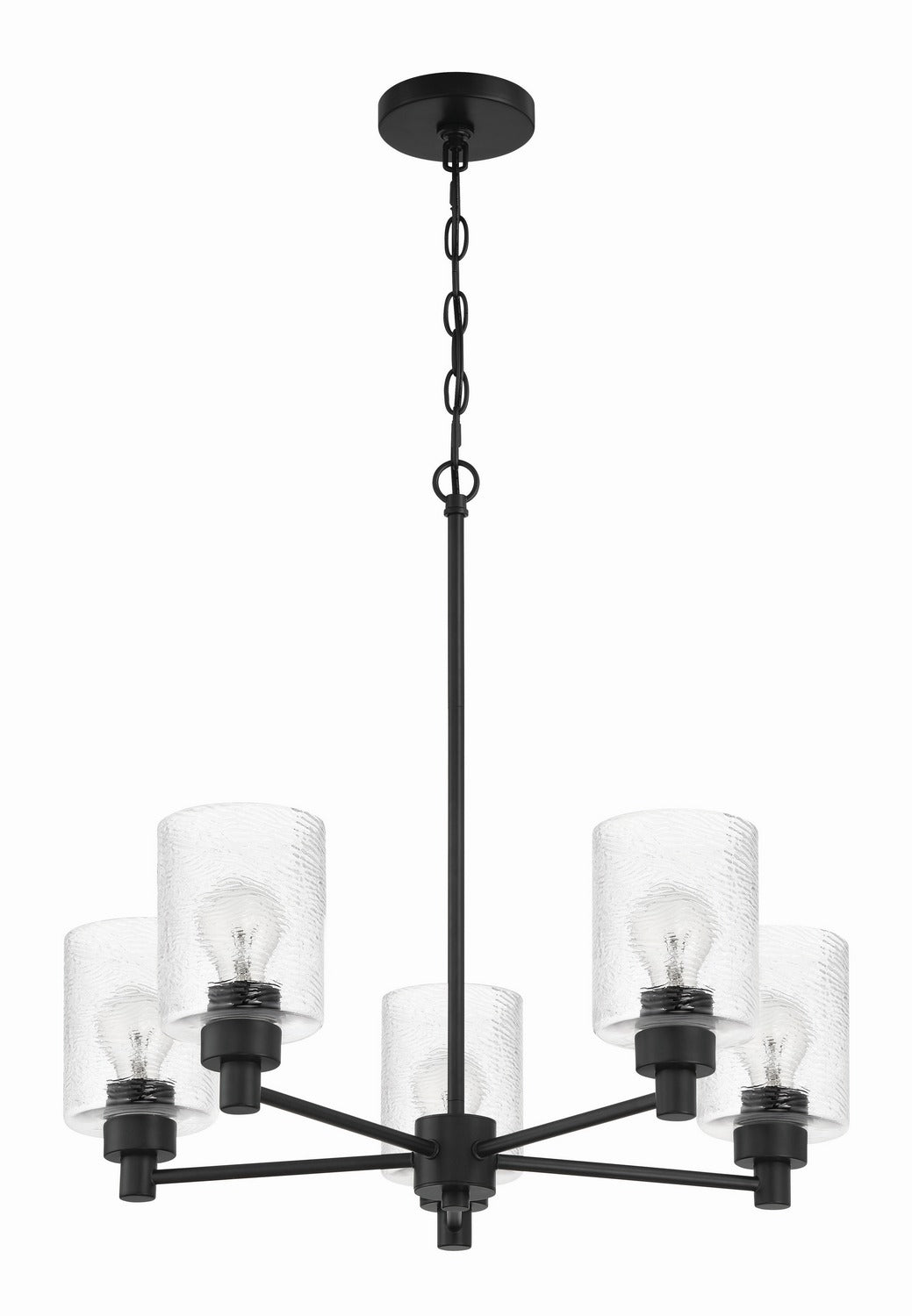 Craftmade - 60225-FB - Five Light Chandelier - Lyndsey - Flat Black