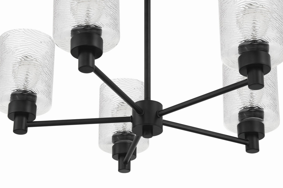 Craftmade - 60225-FB - Five Light Chandelier - Lyndsey - Flat Black