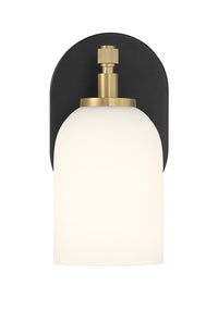 Craftmade - 60301-FBSB - One Light Wall Sconce - Council - Flat Black/Satin Brass