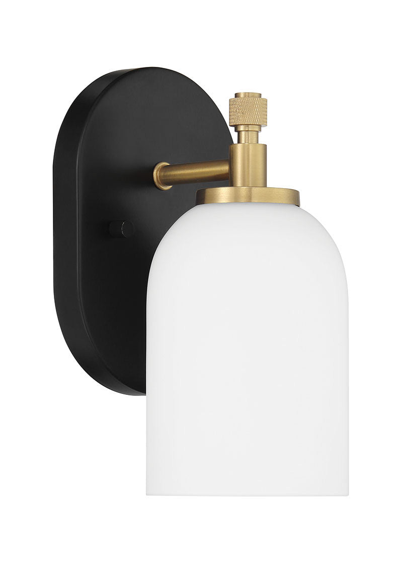 Craftmade - 60301-FBSB - One Light Wall Sconce - Council - Flat Black/Satin Brass