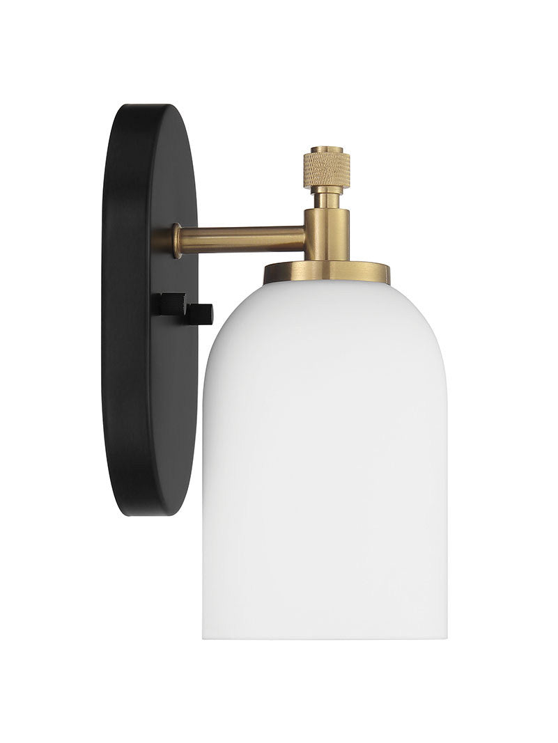 Craftmade - 60301-FBSB - One Light Wall Sconce - Council - Flat Black/Satin Brass
