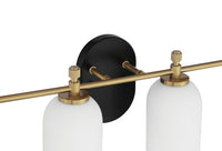 Craftmade - 60304-FBSB - Four Light Vanity - Council - Flat Black/Satin Brass