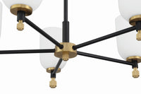 Craftmade - 60325-FBSB - Five Light Chandelier - Council - Flat Black/Satin Brass