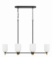 Craftmade - 60376-FBSB - Six Light Island Pendant - Council - Flat Black/Satin Brass