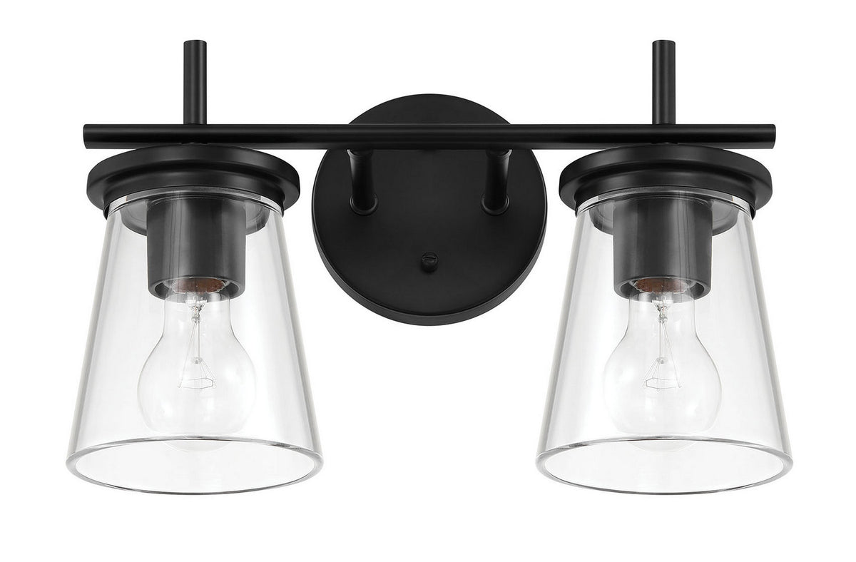 Craftmade - 60402-FB - Two Light Vanity - Connell - Flat Black