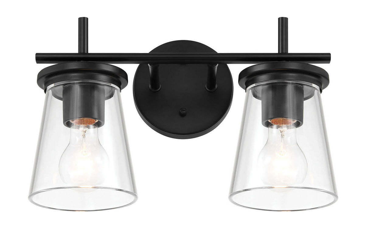 Craftmade - 60402-FB - Two Light Vanity - Connell - Flat Black