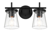 Craftmade - 60402-FB - Two Light Vanity - Connell - Flat Black