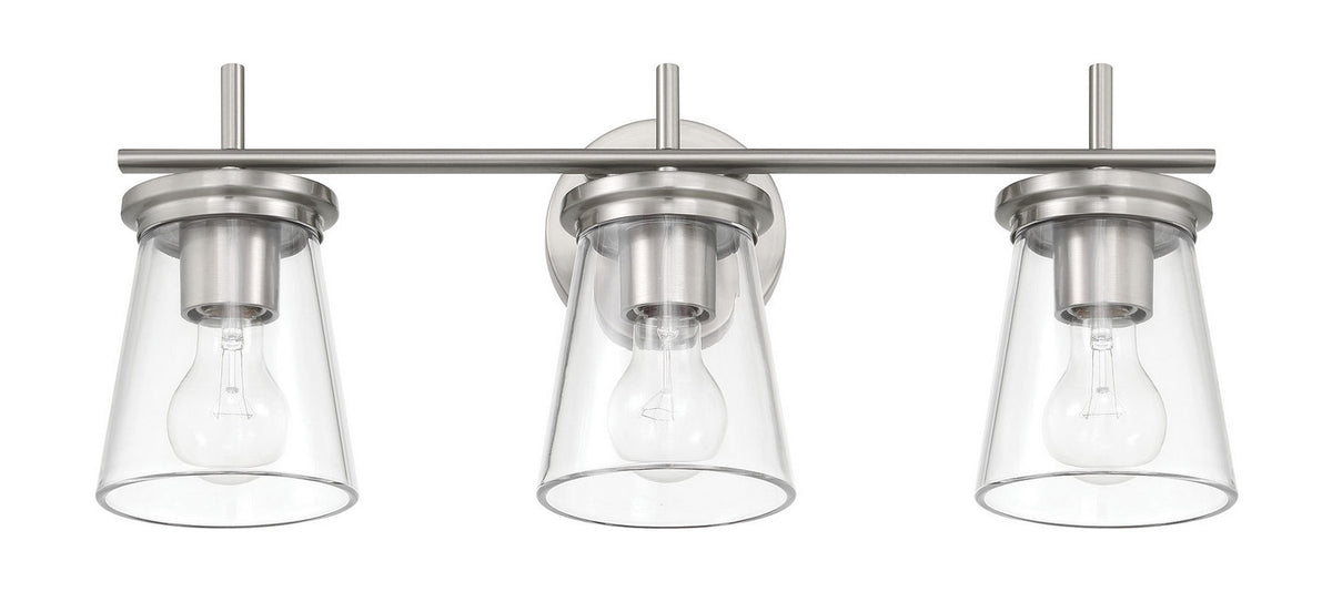 Craftmade - 60403-BNK - Three Light Vanity - Connell - Brushed Polished Nickel