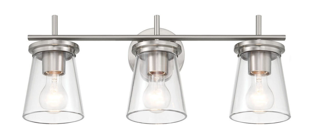 Craftmade - 60403-BNK - Three Light Vanity - Connell - Brushed Polished Nickel
