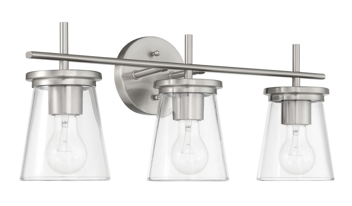 Craftmade - 60403-BNK - Three Light Vanity - Connell - Brushed Polished Nickel