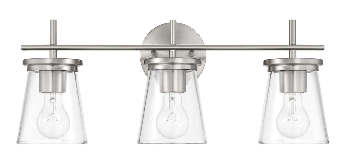 Craftmade - 60403-BNK - Three Light Vanity - Connell - Brushed Polished Nickel