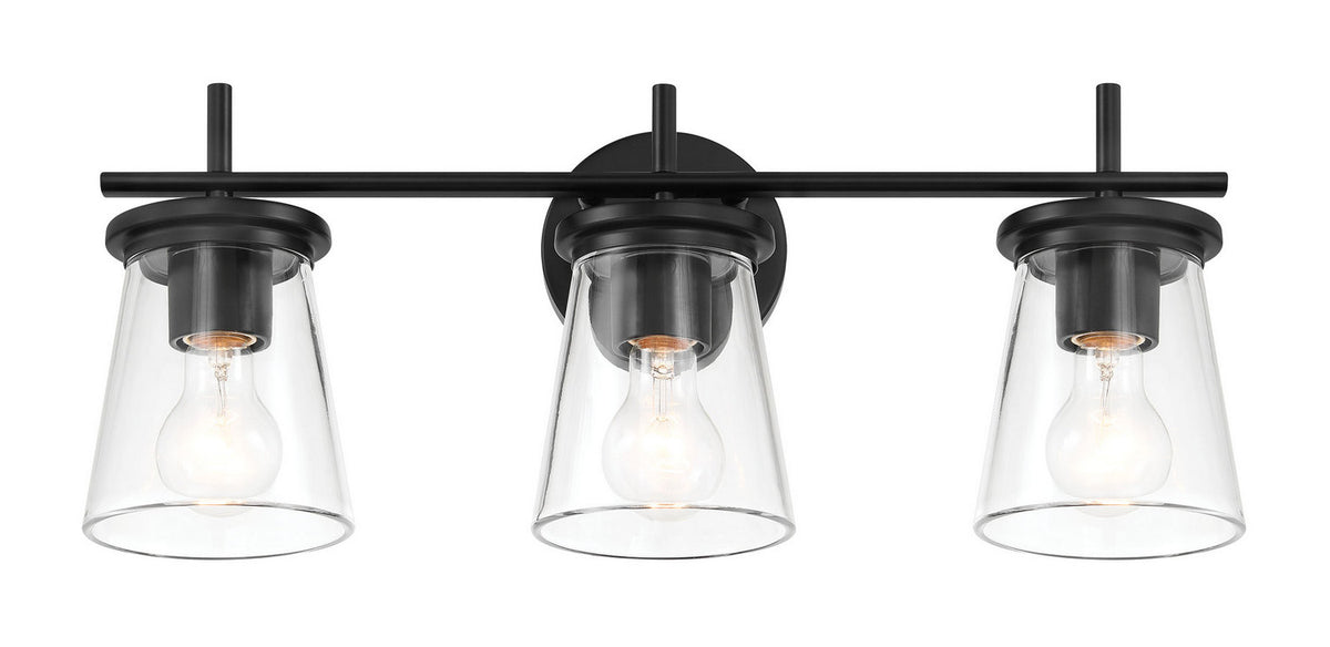 Craftmade - 60403-FB - Three Light Vanity - Connell - Flat Black