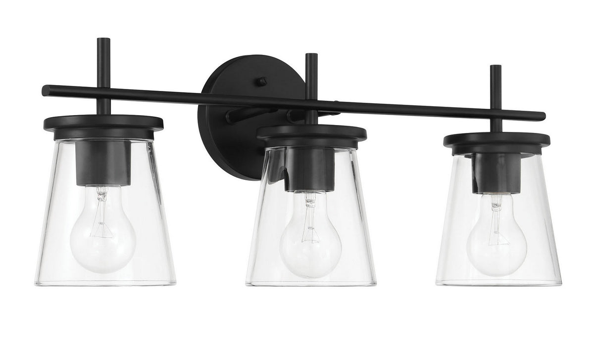 Craftmade - 60403-FB - Three Light Vanity - Connell - Flat Black