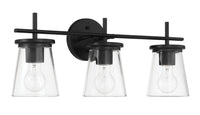 Craftmade - 60403-FB - Three Light Vanity - Connell - Flat Black