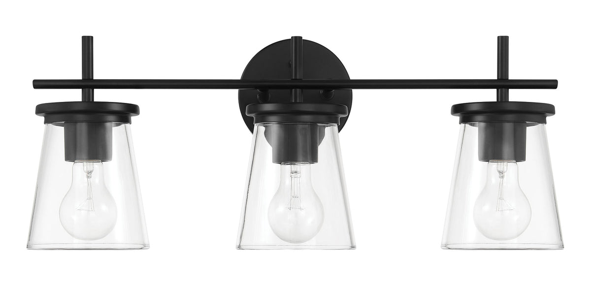 Craftmade - 60403-FB - Three Light Vanity - Connell - Flat Black
